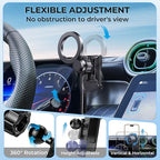 Car Phone Holder for Mercedes Benz GLC 2023-2026 & C-Class 2022-2026 (Only for 12.3-Inch Screen) 360° Rotation Magnetic Cell Phone Mount, Compatible with Magsafe, Does Not Affect Air Vent