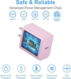 iPhone 17 16 15 Charger Fast Charging 2+2Pack 20W USB C Wall Charger with 6FT Fast Charging Cable Compatible with iPhone 17/17 Air/17 Pro/17 Pro Max/iPhone 16/15 Series, iPad Pro/AirPods - Pink