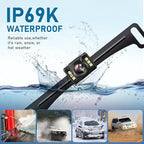 GLK Backup Camera Rear View Camera AHD 1080P Night Vision Reverse Camera, License Plate Backup Camera with 6 LED Lights,170 Degree Wide View Angle, IP69K Waterproof, for 12-24V Pickup Car Truck RV SUV