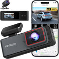 Dash Cam Front and Rear Camera 4K+1080P, Kingslim Dash Camera for Cars Built-in WiFi APP, Mini Car Camera with Night Vision, 24H Parking Monitor, Loop Recording, G-Sensor