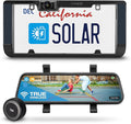 Type S True Wireless Solar Powered Smart HD Backup Camera | License Plate Frame Mount | Self-Charging | 3 Minute Installation | Universal Compatibility | 720p Night Vision