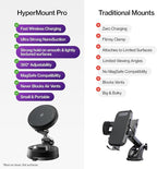 Statik HyperMount Pro Phone Mount, Magnetic Phone Holder, 15W Wireless Charging, MagSafe Car Mount, Works on Smooth & Lightly Textured Surfaces, iPhone and Android Compatible, Charging Cable Included