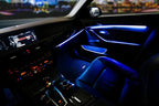 Car Interior Door Dual Color Decorative Strip Ambient Light, for BMW 5 Series F10 F11 F18 2010-2017 Vehicle Model (Rice white), HY-F10Xi