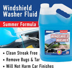ABRO Car Windshield Cleaner Ready to Use Formula - 1 Gallon, Pre-Mixed, Delivers Streak-Free Cleanliness, Removes Bugs & Tar