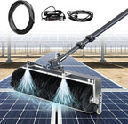 Electric Solar Panel Cleaning Brush with Pole - 350rpm Motor, 23.6" Brush Head, Dry/Wet Cleaning Modes - Water Fed Pole System for Solar Panels, Fleet Vehicles & Exterior Walls 7.5m