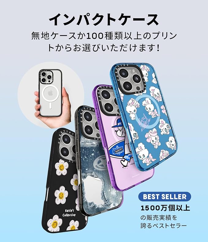 CASETiFY Impact Case for iPhone 15 Pro Max [4X Military Grade Drop Tested / 8.2ft Drop Protection/Compatible with Magsafe] - Animal Prints - Black Kingsnake - Clear Black