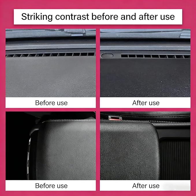 Car Interior Detailer Spray, Polishing Cleaner and Protectant – 2026 New Formula for Dashboard, Seats, Leather & Plastic, No Residue, Unscented, 100ml (3.38 fl oz)
