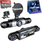 Dash Cam, Dashboard Camera 4 Channel, 360° Full View Car Dashcam System Wireless, Front and Rear Wireless Inside, 1080p HD, Infrared Lamps Night Vision G-Sensor, Car Accessories