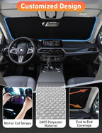 Econour Windshield Sun Shade for 2018-2026 Honda Odyssey Accessories LX, EX, EX-L, Touring, Elite Minivan Window Sunshade Sun Visor Protector Foldable Blocks UV Rays Keep Your Car Cooler