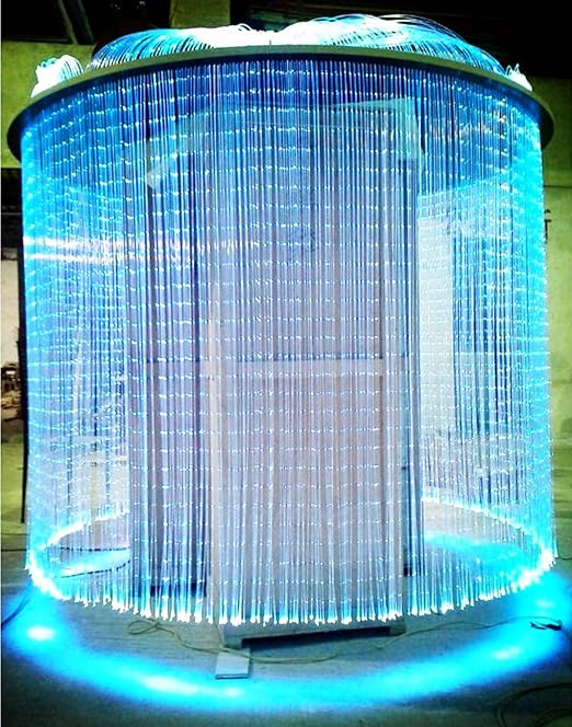 AZIMOM PMMA Plastic Flash Point Fiber Optic Strands 100PCS 0.04IN 9.8ft Side Glow Curtain Waterfall Optical Fiber Cables for LED Light Engine Driver Source Decoration