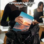 Case for 6" Kindle (11th Generation-2024/2022 Release),360 Degree Rotating Swivel PU Leather Stand Flip Folio Cover with Auto Wake/Sleep for Kindle 11th Generation 2024,Sea Beach Sunset
