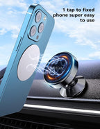 [2 Pack Magnetic Phone Holder car,[360°Rotation] car Mount Magnet,[4 N52 Magnets] Super Magnetic Force is Suitable for Most iPhone and samsumg Smartphones ，Black Phone Holder (Black)