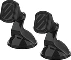 Scosche MMWSM-2PKXCES0 MagicMount Select Magnetic Car Phone Holder Mount for iPhone and Android - 2 Pack - Secure Magnetic Cell Phone Mount for Car Window or Dash - Universal 360° Adjustable Head