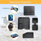 LFOTPP for GX550 Center Console Organizer for 2024 2025 GX550 Middle Armrest Storage Tray Insert(NOT FIT Cool Box), OEM Fit, Non-Slip Waterproof 4PCS Interior Accessories - (NOT FIT Cool Box)