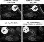 Portable AI Box CarPlay -2025 Upgrade Wireless CarPlay Adapter Compatible with YouTube, Plug & Play Smart AI Box Support DriveChat, Dual Bluetooth, Dual Wi-Fi, Max 128GB TF Card