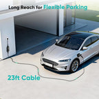 Megear Level 1&Level 2 EV Charger with Five adapters, 16A, 100-240V, 23FT, Portable Electric Vehicle Charger, Fast EV Home Charging Station