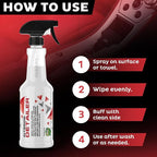 MAXL® Interior Car Cleaner Detailer Spray with NeverDust® Technology Formula (20oz, 4 Pack) - Repels Dust, Wipes Oil, Residue with Matte Finish for Leather, Dash, Trim & Screens - Safe on All Surfaces