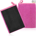 2 PCS Clay Mitt, Fine Grade Microfiber Claying Bar Glove Car Detailing Towels, Scratch-Free Cleaning & Polishing Clay Eraser Mitts for Vehicle Surface, Car Accessories (Purple)