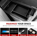 Autorder Center Console Organizer for 2022 2023 2024 2025 Lexus NX NX 250/NX 350/NX 350h 450h+ Accessories Armrest Storage Box Secondary Insert Tray with Anti-Slip Mat