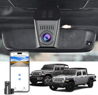 4K Front & 2K Rear 2 Channel HDR Dash Cam, Dual STARVIS 2 IMX678 IMX675, Custom Fit forJeep Gladiator JT 2020-2023 Mojave Overland & Wrangler JL 2018-2023 etc, 5GHz WiFi, GPS, 128GB Card
