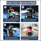 Robot Intelligent Aromatherapy Machine, Smart Cute Robot Car Air Freshener - Fine Spray/Fillable/Four-Gear Adjustment/Vibration Sensing/On-Off/Large Capacity Long-Lasting Fragrance/V1 (Black, Cologne)