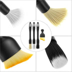 QWORK Car Detailing Brush Set for Interior & Exterior Cleaning, 7Pcs Ultra Soft to Hard Bristle Brushes for Dashboard, Leather, Wheels & Emblems, Auto Detailing Tools for Deep Car Care