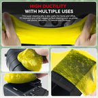Auto Dynasty 2024 Universal Home/Office Keyboard/Interior Car Air Vent Auto Detailing Car Slime Cleaner Dust Cleaning Removal Gel Putty Jelly, Yellow