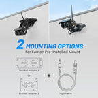 EWAY Wireless RV Backup Camera for Furrion Pre-Wired System: 5" IPS Monitor & 1080P Back Up Cam Flexible Rear View Waterproof w/IR Night Vision, Easy Setup for RVs Campers Travel Trailers Motorhomes