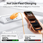 Phone 17 16 15 Charger Fast Charging,30W USB C Phone 17 16 15 Pro Max Charger Block & 10FT Long Type C Cable Cord for i.Phone 17/17 Air/17 Pro/17 Pro Max/16/16 Pro Max/15/15 Pro Max,Orange