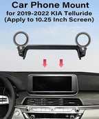 Car Phone Holder for KIA Telluride 2019 2020 2021 2022 Accessories Apply to 10.25 Inch Touch Screen Fixed Clip MagSafe Passenger Cell Phone Mount Handsfree 360° Rotation