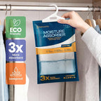 Moisture Absorbers and Humidity Absorber Bags for Closet - 10 Pack High-Efficiency Moisture Absorber and Humidity Packs for Home, Moisture Bags and Dehumidifier Bags for Car Fragrance Free, 10 Pack