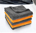40X40cm Microfiber Towel for Car Washing and Detailing, Thickened Drying and Cleaning Cloth(Gray 1pc)