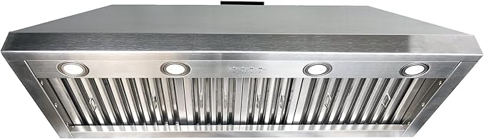 CHETTO C 42 inch Built-in/Insert Range Hood 1150 CFM Stainless Steel Kitchen Hood Vent with 4-Speeds 8" Top Vent for Home Restaurants apartments (42 inch, stainless steels)
