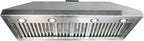CHETTO C 42 inch Built-in/Insert Range Hood 1150 CFM Stainless Steel Kitchen Hood Vent with 4-Speeds 8" Top Vent for Home Restaurants apartments (42 inch, stainless steels)