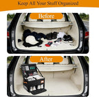 2 Layer Golf Trunk Organizer, Golf Organizer with 2 Pairs Shoes Compartment, Golf Storage Waterproof Car Trunk Locker for Balls, Caps, Clothes, Gloves, Accessories, Gifts for Golfers