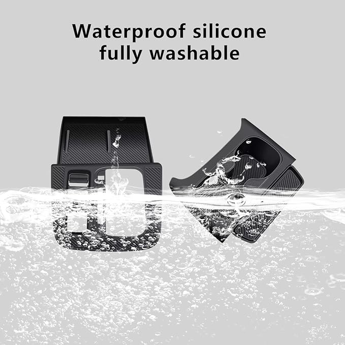 Temmis Center Console Silicone Cup Holder Kit for Honda CRV 2023-2026 (Gasoline & Hybrid), Insert Center Consel Electrostatic adsorption Cover for Honda CRV 2023-2026-Black