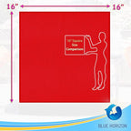 Blue Horizon Microfiber Cleaning Towels, Pack of 24, Ultra Soft Plush Washcloth, All Purpose Premium Microfiber Detailing Cleaning Cloths Reusable Shop Towels (16" x 16", Red)