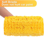 Vesici Car Wash Brush Head with Soft Detailing Bristle Flow Thru Car Cleaning Brush Exterior Car Wash Equipment for Auto Truck RV Boat Camper Washing, 10 Inch(Yellow, Green,2 Pcs)