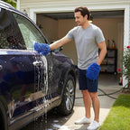 Chenille Microfiber Car Wash Mitt, Scratch Free Reusable Cleaning Glove, Soft Absorbent Auto Detailing Wash Mitt for Car Exterior & Interior – 1 Pack (Blue)