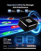 Wireless CarPlay Adapter for iPhone, Converts Factory Wired CarPlay to Wireless, Plug & Play Auto Reconnect, USB-A Dongle + USB-C Adapter, for Cars with OEM Wired CarPlay (iOS 10+, Car Model 2016+)