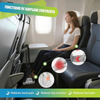 Foot Hammock for Plane Travel, No Collapse Thickened Bamboo Airplane Foot Rest for Long Flight, Desk Foot Hammock with Extended Adjustment Strap to Relax Your Feet, Foot Sling Travel Essentials