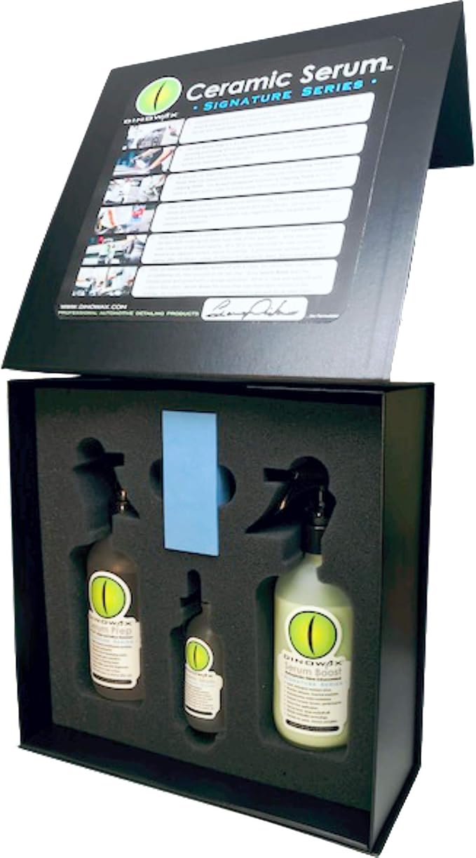 Dinowax - Ceramic Serum Kit, Ceramic Coating, Detailing Kit, Car Detailing Supplies, Protect Collection, Signature Series
