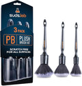 Suds Lab PB Plush Brush Kit 3 Pack- Ultra-Soft Synthetic Bristle Brushes - Scratch Free Design - Fine Detailing Brushes for Personal and Professional Use