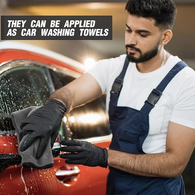 Tallew 18 Pcs Microfiber Towels:16"x16" Microfiber Drying Towels Bulk Micro Fiber Car Cleaning Cloth for Cars Drying Washing Polishing Office Windows Cleaning Household Supplies (Gray)