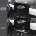 ELECFRESH Center Console Organizer Under Screen Storage Box for 2024 2025 2026Tesla Cybertruck Accessories, Dashboard Hidden Tray for Cybertruck (A)