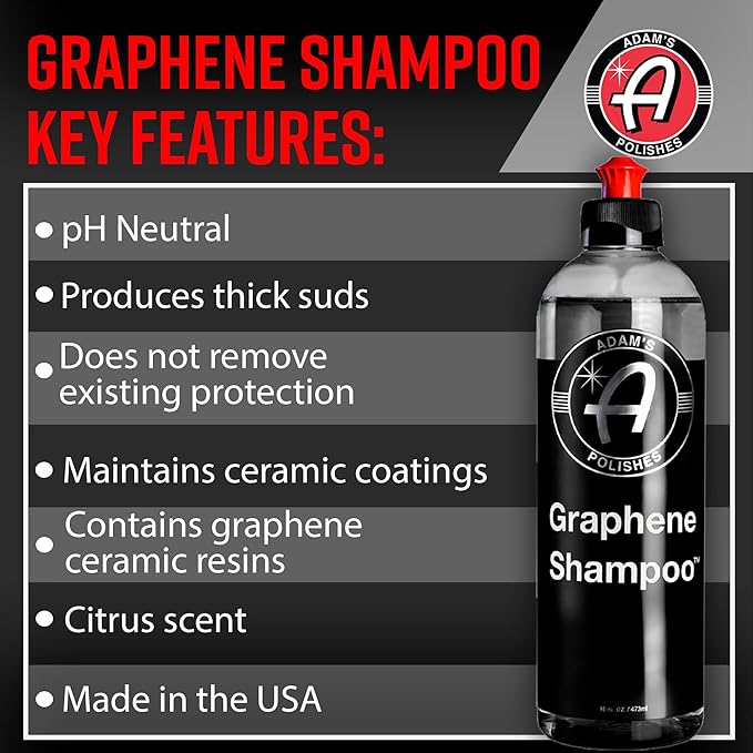 Adam's Polishes Standard Foam Gun & Graphene Shampoo Bundle - Car Wash Foaming Sprayer for Garden Hose | Mix with Car Soap & Water & No Pressure Washer Required | Premium Grade Auto Detailing Tool
