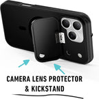 Spy-Fy iPhone 17 Pro Privacy Case | Front and Rear Camera Covers | MagSafe iPhone Case with Lens Protection | Camera Blocker for Privacy and Safety | Slim Shockproof Phone Cover 6,3-inch Black