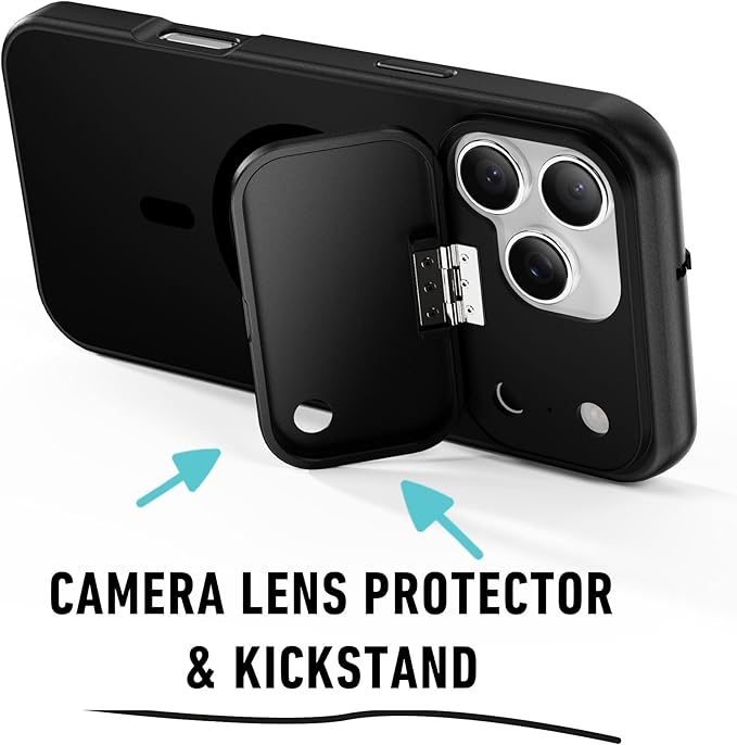 Spy-Fy iPhone 17 Pro Max Privacy Case | Front and Rear Camera Covers | MagSafe iPhone Case with Lens Protection | Camera Blocker for Privacy and Safety | Slim Shockproof Phone Cover 6,9-inch Black