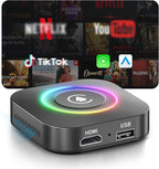 Wireless CarPlay Adapter Magic AI Box, Upgraded CarPlay & Android Auto, Support USB App Install, Screen Mirror, Plug & Play Magic Box for iOS/Android & Cars 2015+