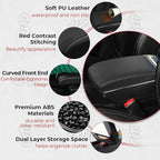 Center Console Armrest Compatible with Mini Cooper Coupe R50 R52 R53 R56 R57 R58 F55 F56 F57 Countryman with 7 USB Port Cup Holder Double Layer Organizer Storage Box (All Black)